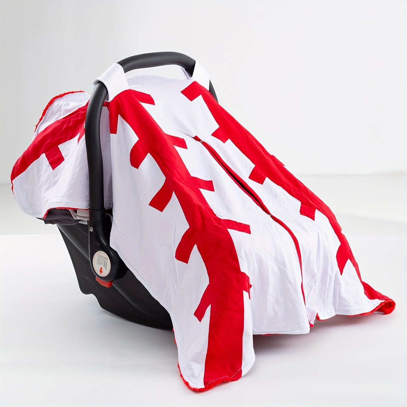 Girls Bottom Red Arrow Print Car Seat Sunshade Cover Canopy