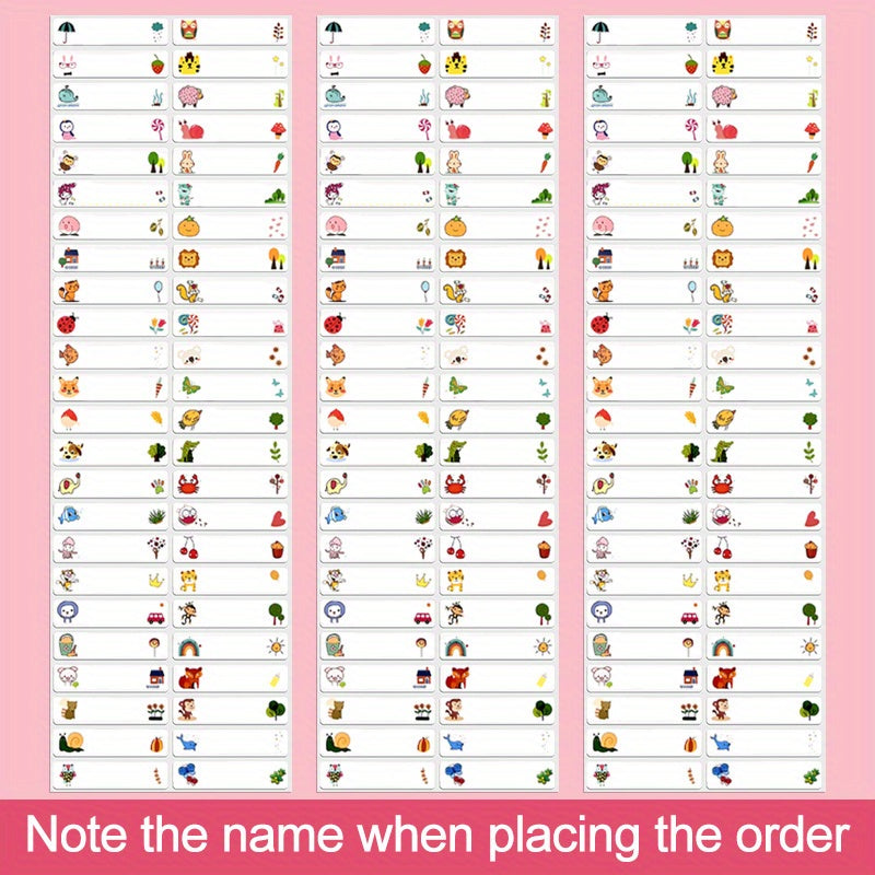 Personalized Waterproof Name Tag Stickers 4 6x1 Medium Size - Pack of 60 120 240