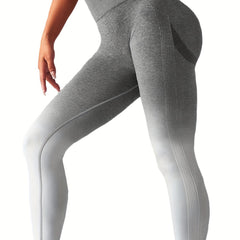 Gradient High Stretch Seamless Yoga Leggings Fitness Pants