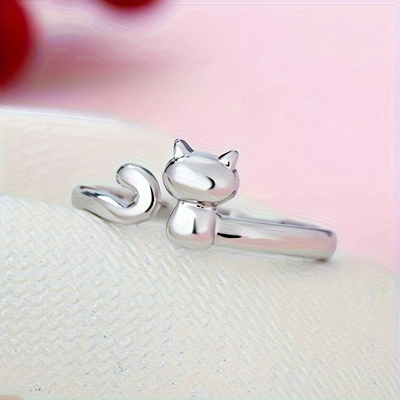 2pcs Open Crochet Ring for Finger Knitting Tools Kitten Knitting Jewelry
