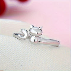 2pcs Open Crochet Ring for Finger Knitting Tools Kitten Knitting Jewelry