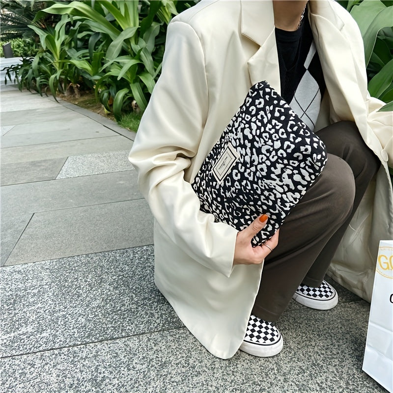 Leopard Print Makeup Bag Portable Travel Pouch Organizer