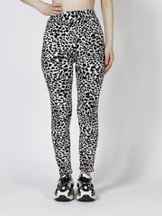 Leopard Print Skinny Leggings High Waist Casual Stretchy Leggings