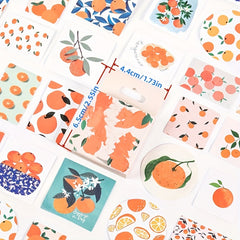 Orange Series Journal Decorative Stickers Scrapbooking Stick Label