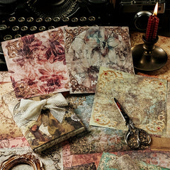30pcs Paper Baroque Classic Shading Collage Material Handcraft DIY Decor