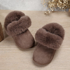 Girl's Furry Snow Boots Warm Cozy Non slip Ankle Boots Plush Comfy Outdoor Shoes