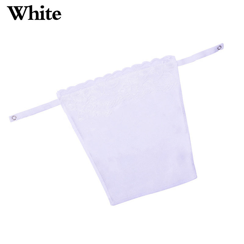 Lace Trim Anti Peep Invisible Strapless Bra