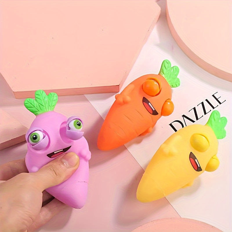 Prank Carrot Decompression Toy - Relaxing Squeezable Vegetable