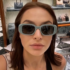 Y2K Square Frame Sunglasses For Women Men Hiphop Block Glasses