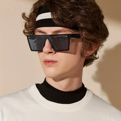 2 Pairs Men's Classic Square Rimless Sunglasses