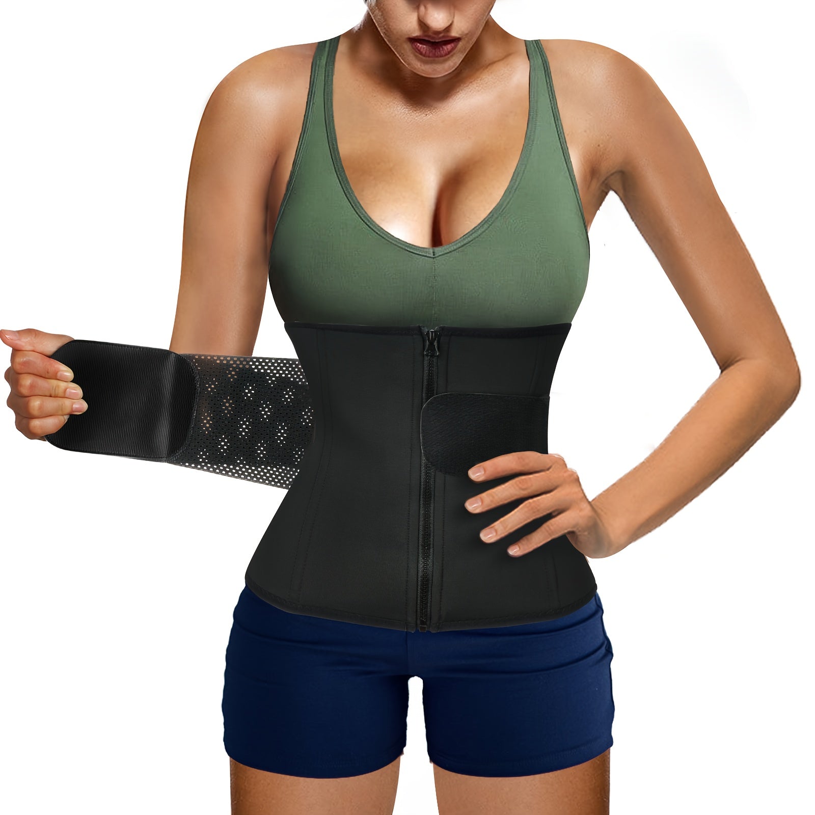 Zipper Waist Trainer Tummy Control Belly Belt Slimmer