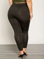 High Rise Mesh Skinny Yoga Pants