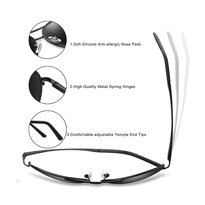 Men's Polka Dot Sunglasses UV400 Protection Metal Frame