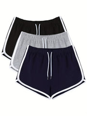 3pcs Women's High Waist Athletic Running Shorts Soft And Comfortable