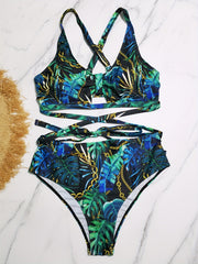 Self-tie Bra & Panty Swimsuit Two Piece Set