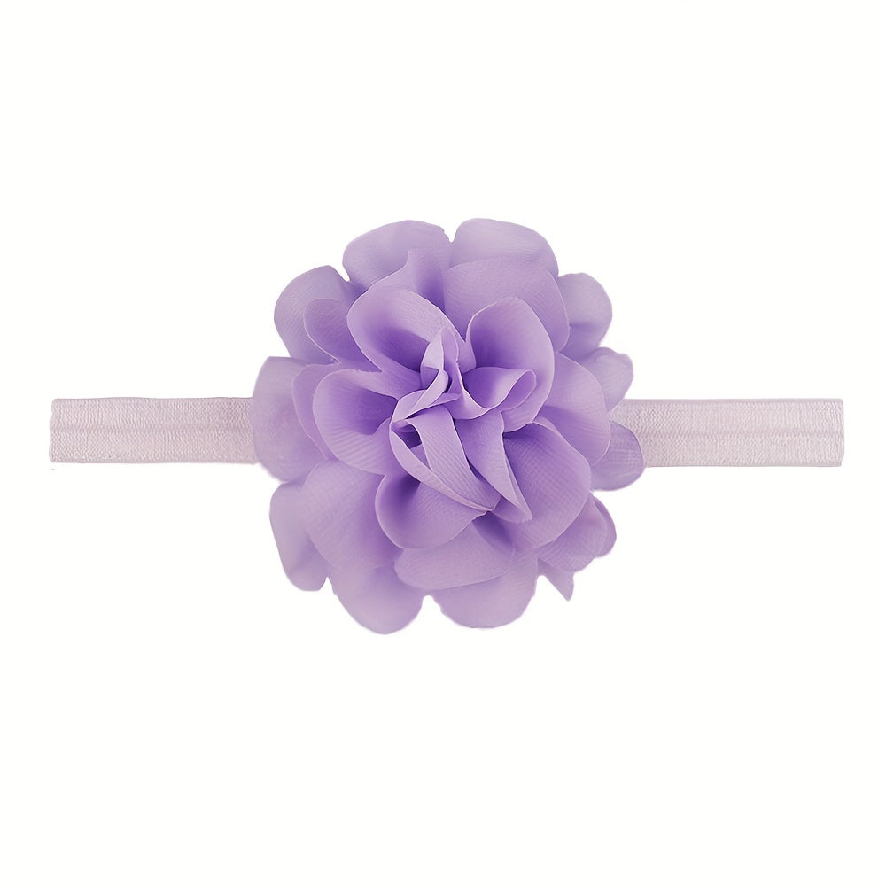 Kids Plain Flower Elastic Hair Band Baby Hair Accessories