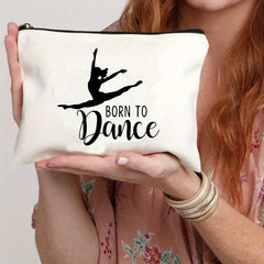 BORN TO DANCE Print Woman Cosmetic Bag Makeup Organizer High Toiletry Bag