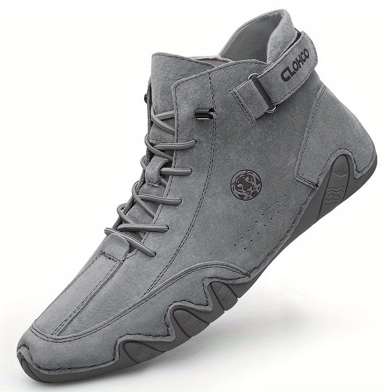 Men's Embossed Tiger Logo Lace-up Boots