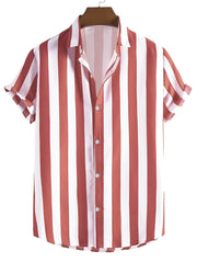 Men's Striped Short Sleeve Shirt