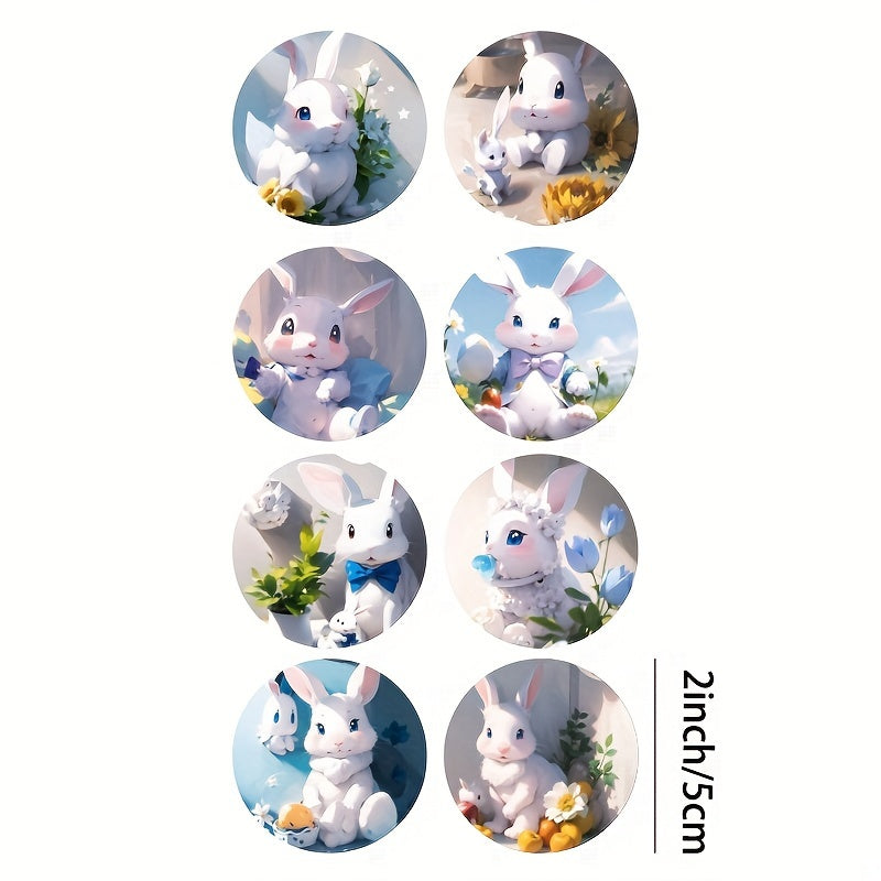 64PCS Easter 3D Little Rabbit Baby Small Support Small Business Small Sho
