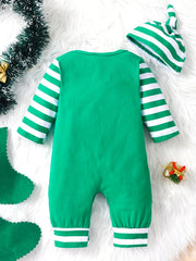 Infant Toddler Spring Autumn Christmas Romper & Hat Set