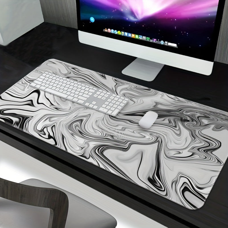 Gray Abstract Gaming Mouse Pad Non-slip Rubber Mat