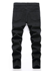 Boys Headphone Print Ripped Jeans