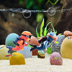 2 Pack Little Diver Aquarium Decorations for Fish Tanks