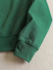 Flower Print Sweatshirt Crew Neck Long Sleeve Casual