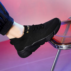Men's Slip on Sneakers with Shoelaces Lightweight and Breathable
