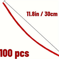 300pcs Red Chenille Rod Tube Cleaner Set for DIY Craft Art Decoration
