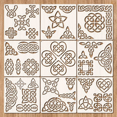 Reusable Triquetra Knot Stencil 19.81x19.81cm Mylar for Crafts