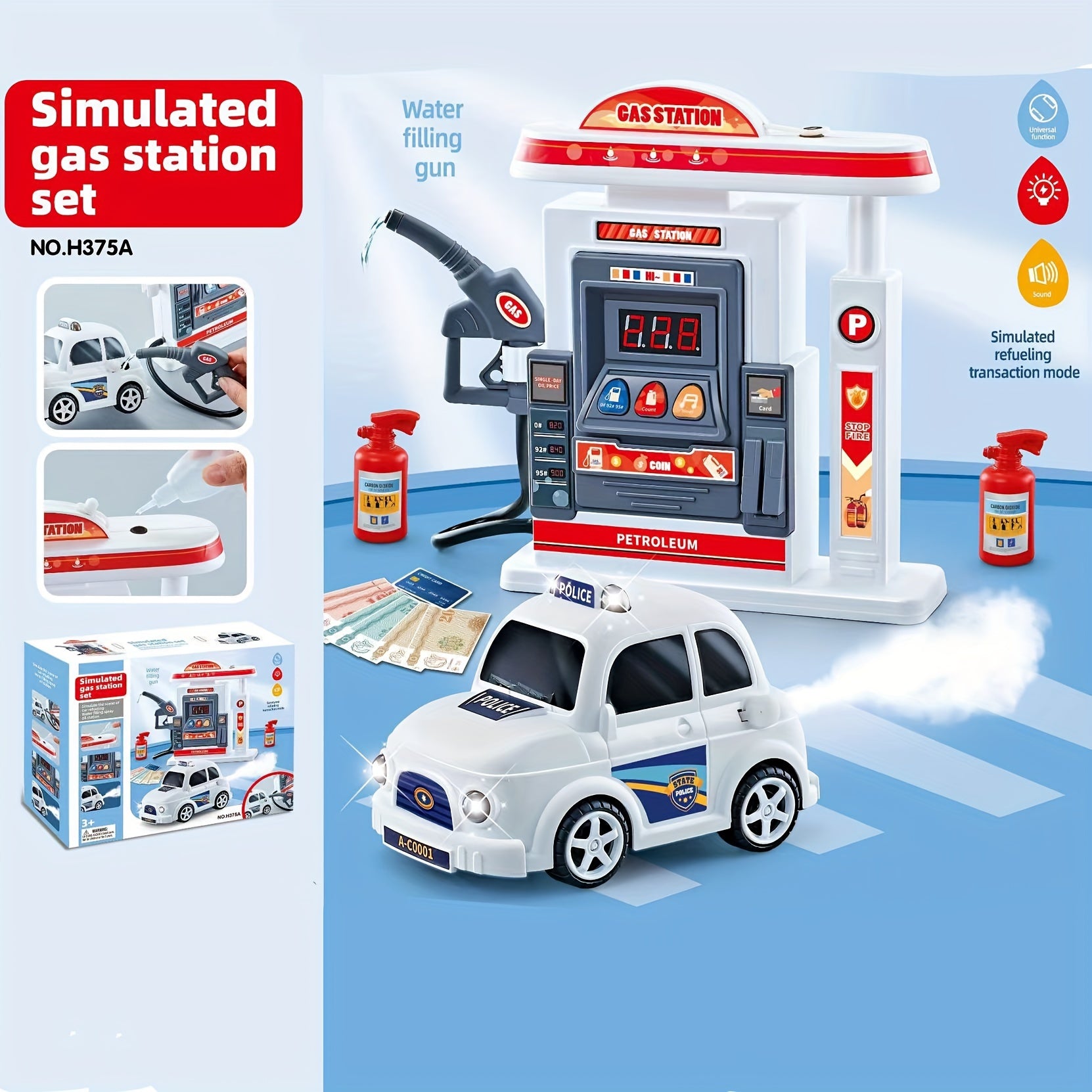 Gas Station Plastic Model Kit Simulation Cartoon Scale 1:32