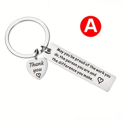 Stainless Steel Keychain Holiday Pendant