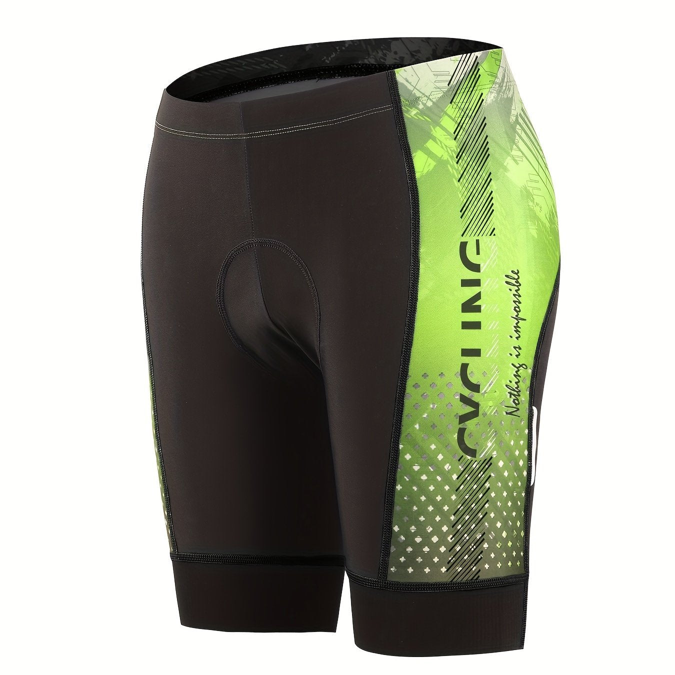 Letter Print High Waist Cycling Shorts Breathable Sports Mid Length