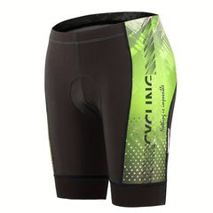 Letter Print High Waist Cycling Shorts Breathable Sports Mid Length