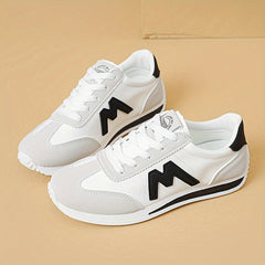 M Letter Pattern Walking Shoes Lightweight Soft Sole Running Shoes