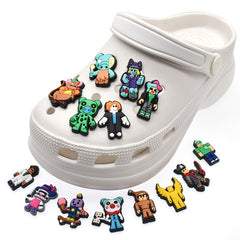 30pcs Cartoon Shoe Charms for Clogs Jigs Sandals PVC Decorations