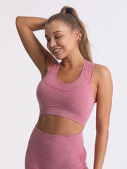 High Impact Sports Set Racer Back Crop Top & Legging Yoga Suits