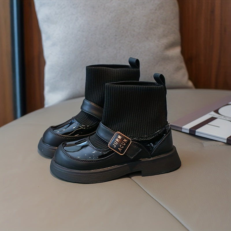 Girls Kids Non Slip Boots with Woven Sock for Comfort and Style