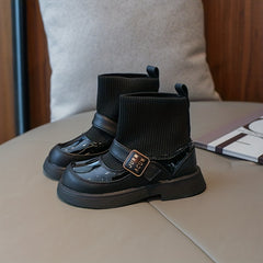 Girls Kids Non Slip Boots with Woven Sock for Comfort and Style