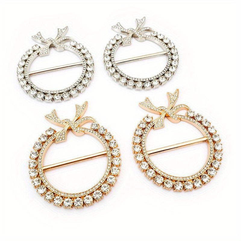 4pcs Scarf Ring Clip Round Buckle Clothing Ring
