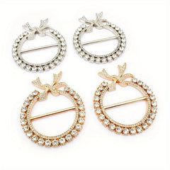 4pcs Scarf Ring Clip Round Buckle Clothing Ring