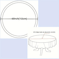 Floral Round Tablecloth Cotton Linen Table Cloth With Tassels