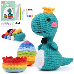 Adults Beginner Crochet Animal Kit with Videos, Yarn, Stuffing