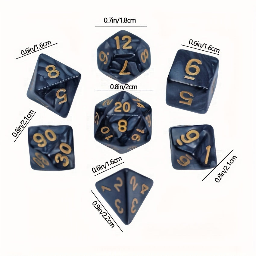 7pcs Faceted Dice Board Game TRPG Running Group Game Accessories