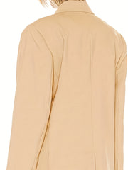 Button Front Blazer Casual Long Sleeve Work Office Women's Clothing