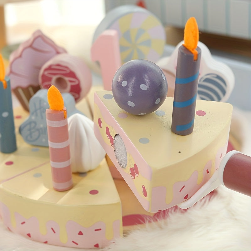 Wooden Ice Cream Shop Dessert Counter Toy for Kids