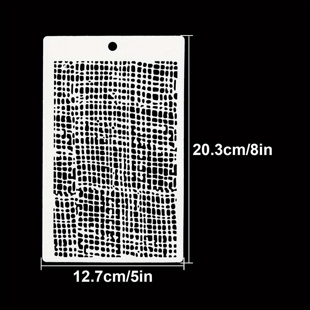 Irregular Grid Background Stencils for DIY Art Painting 20x12cm