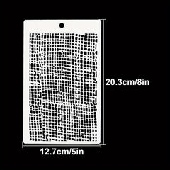 Irregular Grid Background Stencils for DIY Art Painting 20x12cm